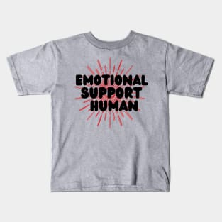 Emotional support human red Kids T-Shirt